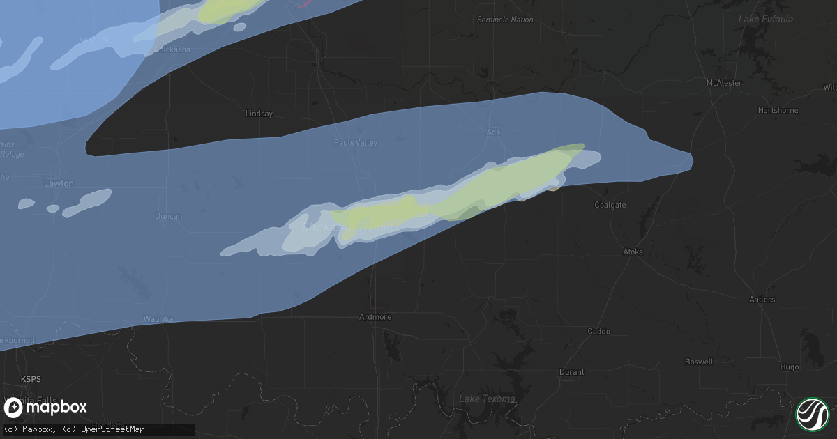 Hail Map in Sulphur, OK on February 26, 2023 HailTrace
